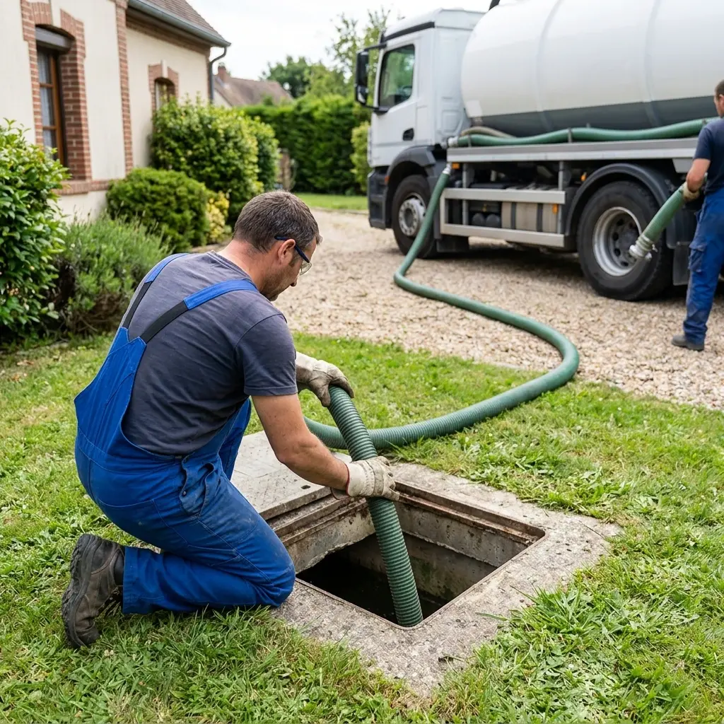 Comment se déroule la vidange de fosse à Médan ?