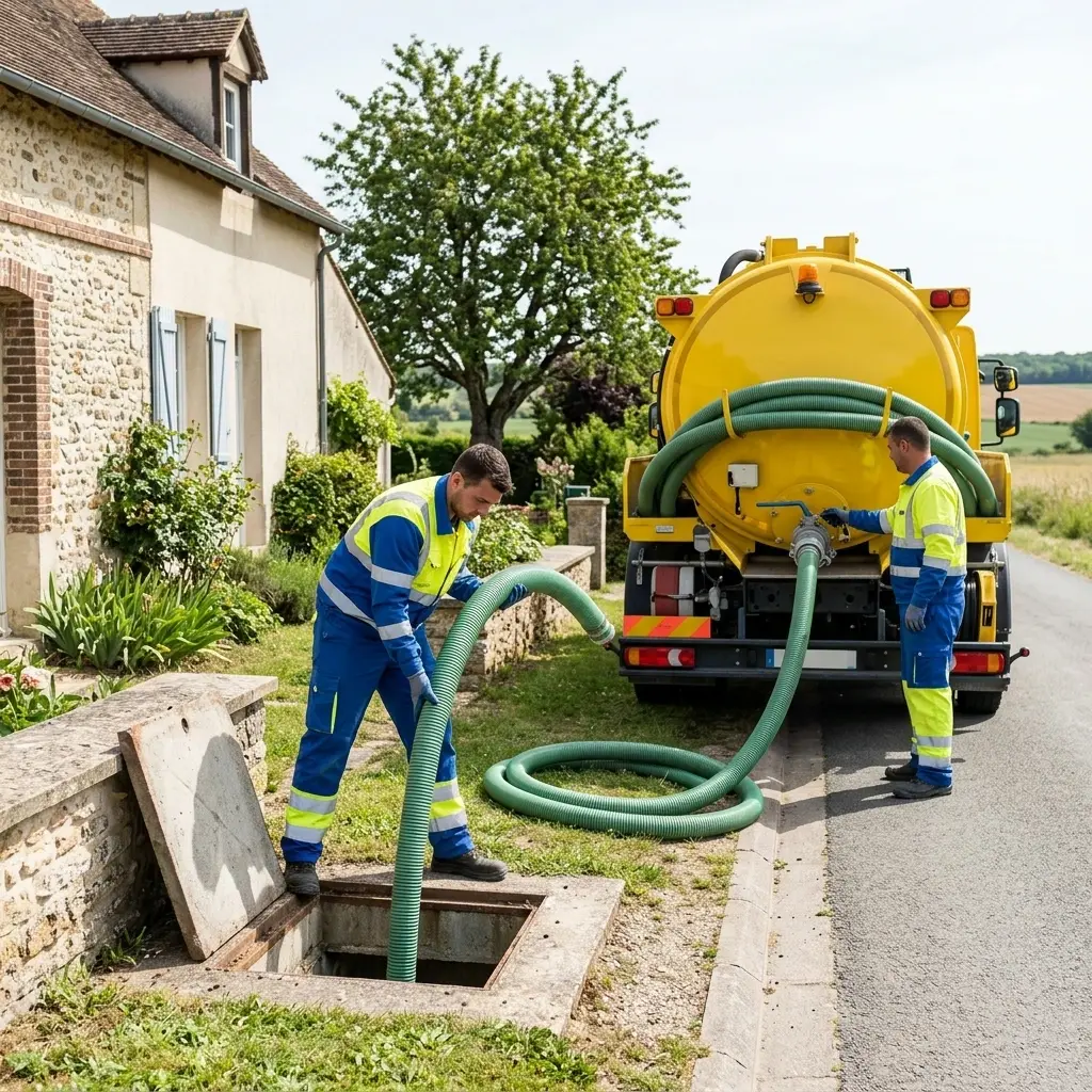 Comment se déroule la vidange à Hérouville-en-Vexin ?