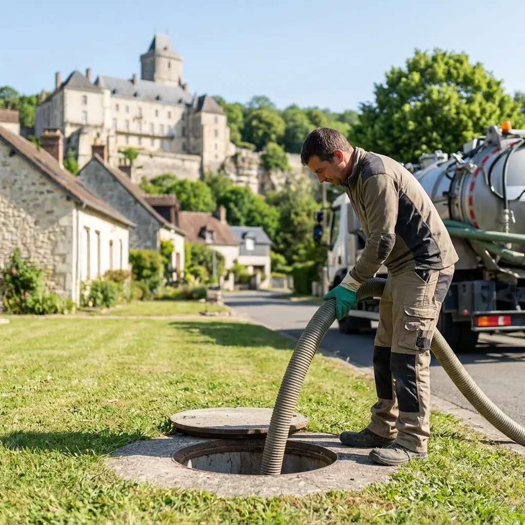 Comment se déroule la vidange à Roche-Guyon ?